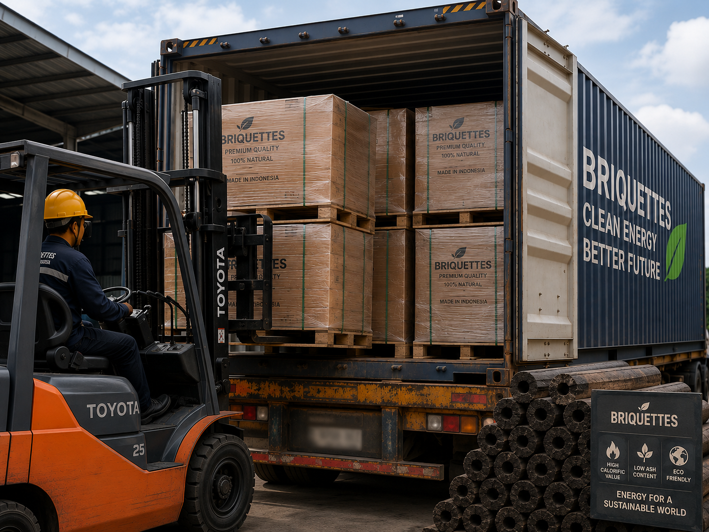 Container-Loading-Coconut-Charcoal-Briquettes